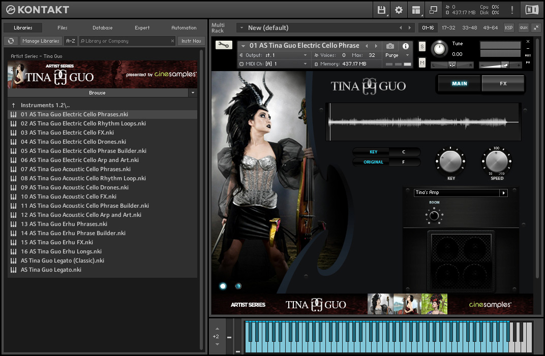 [郭婷娜大提琴和二胡]Cinesamples Artist Series Tina Guo v1.2 [KONTAKT]（11.62GB）插图