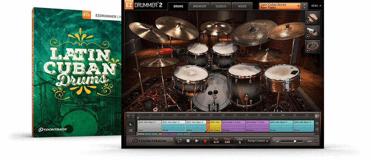 [EZDrummer扩展]Toontrack Latin Cuban Drums EZX（2.81GB） MidiVst 音源网