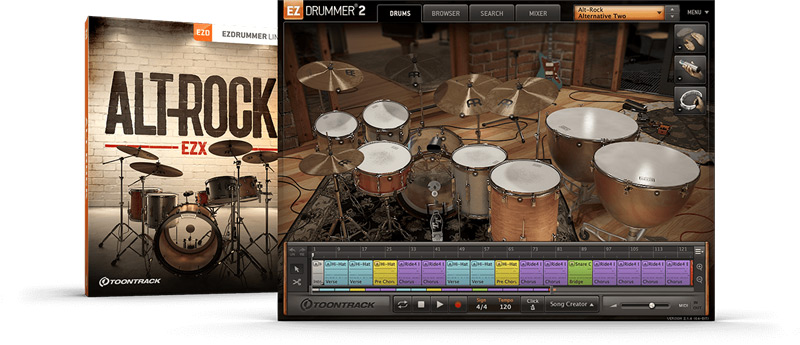 [EZdrummer扩展]Toontrack Alt-Rock EZX v1.0.0 [WiN]（2.56GB）插图