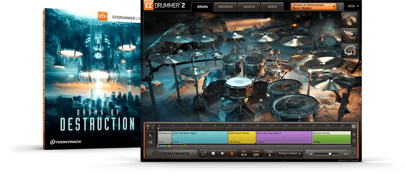 [EZDrummer, Superior Drummer]Toontrack Drums of Destruction EZX v1.0.0（1.77GB）插图