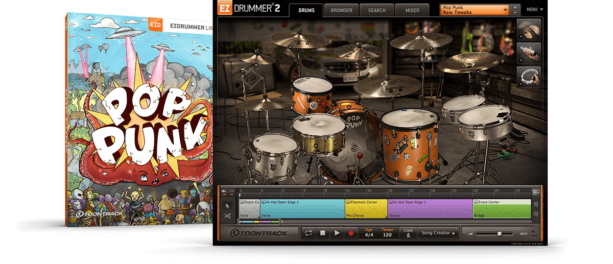 [Superior Drummer, EZDrummer]Toontrack Pop Punk EZX（2.37GB）插图