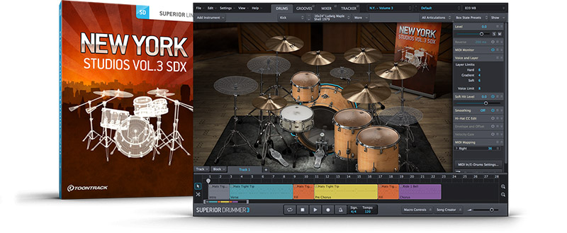 [Superior Drummer, EZDrummer扩展]ToonTrack New York Studios Vol.3 v1.5.0（16.13GB）插图