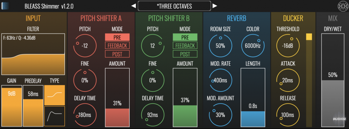 [谐波混响插件]BLEASS Shimmer v1.3.0 [WiN, MacOS]（24MB）插图