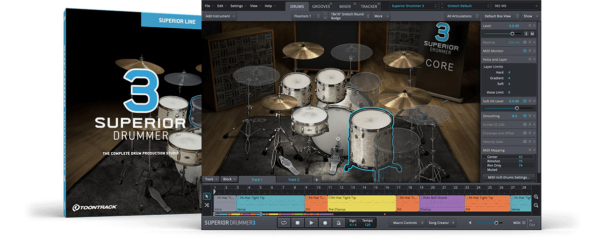 Toontrack Superior Drummer 3 v3.2.3 CE Update v3.2.3 Update MacOSX [WiN, MacOS]（1.23GB）插图