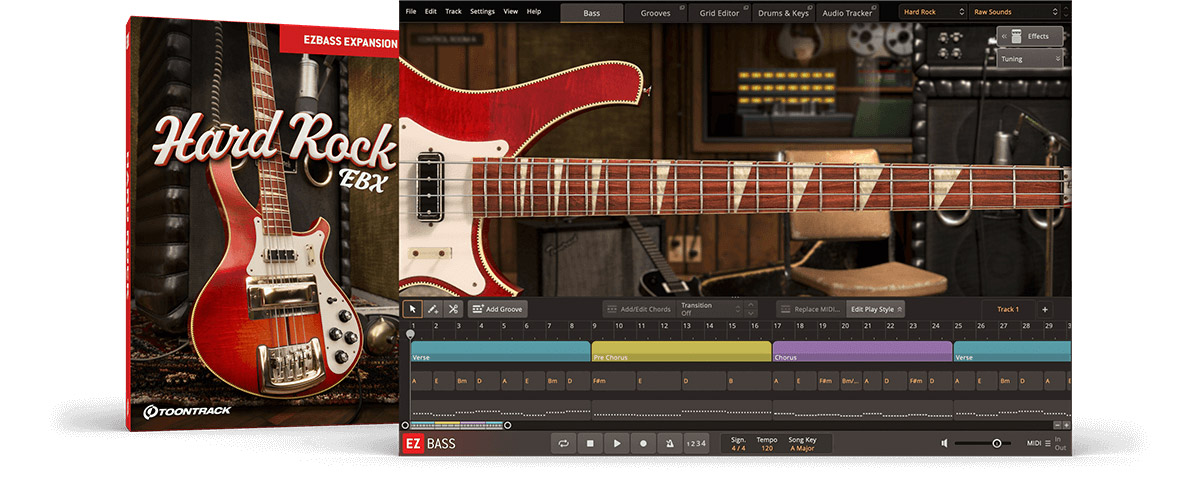 [EZbass扩展]Toontrack Hard Rock EBX v1.0.0（580MB）插图