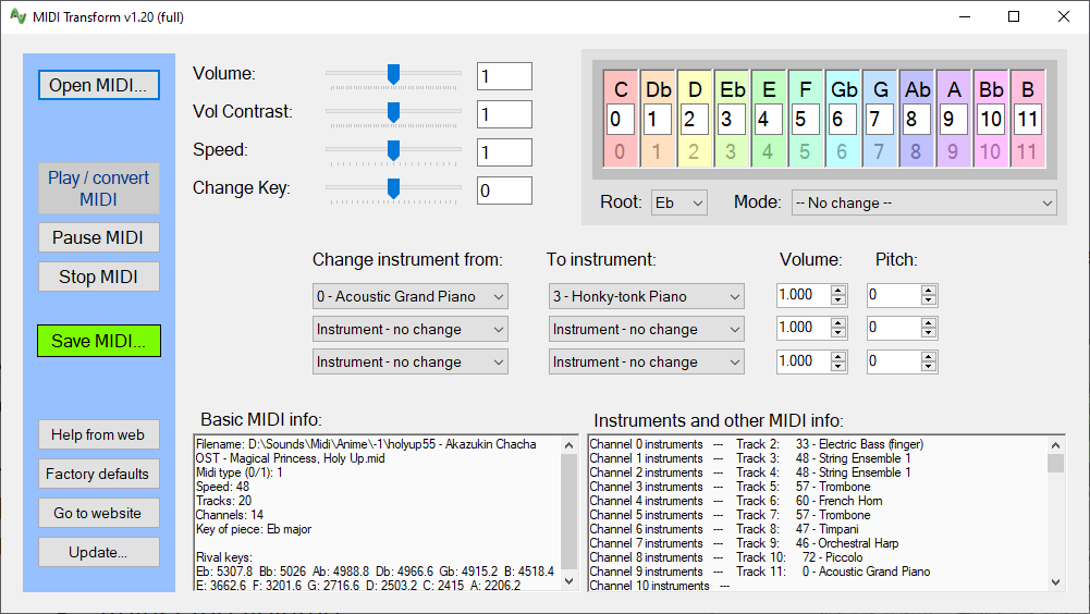 [MIDI文件转换工具]Skytopia MIDI transform v1.18 Portable [WiN]（784KB）插图