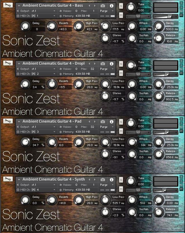 [影视氛围吉他]Sonic Zest Ambient Cinematic Guitar 4 [KONTAKT]（168MB）插图