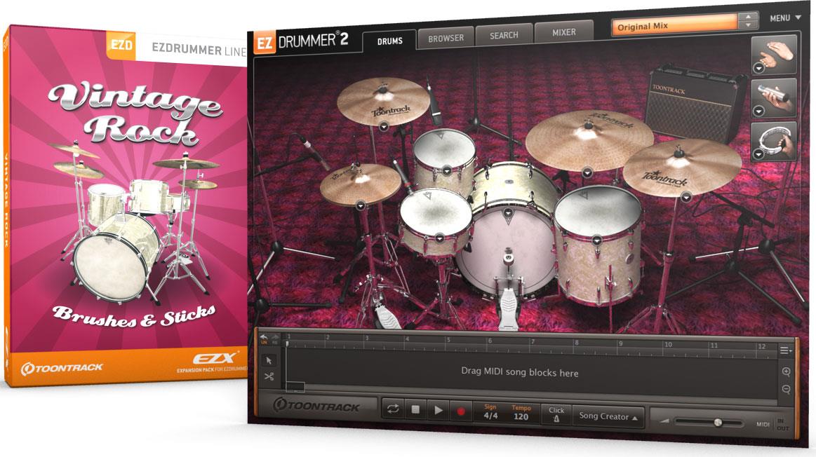 [Superior Drummer, EZDrummer扩展]Toontrack Vintage Rock EZX v1.5.3（571MB）插图