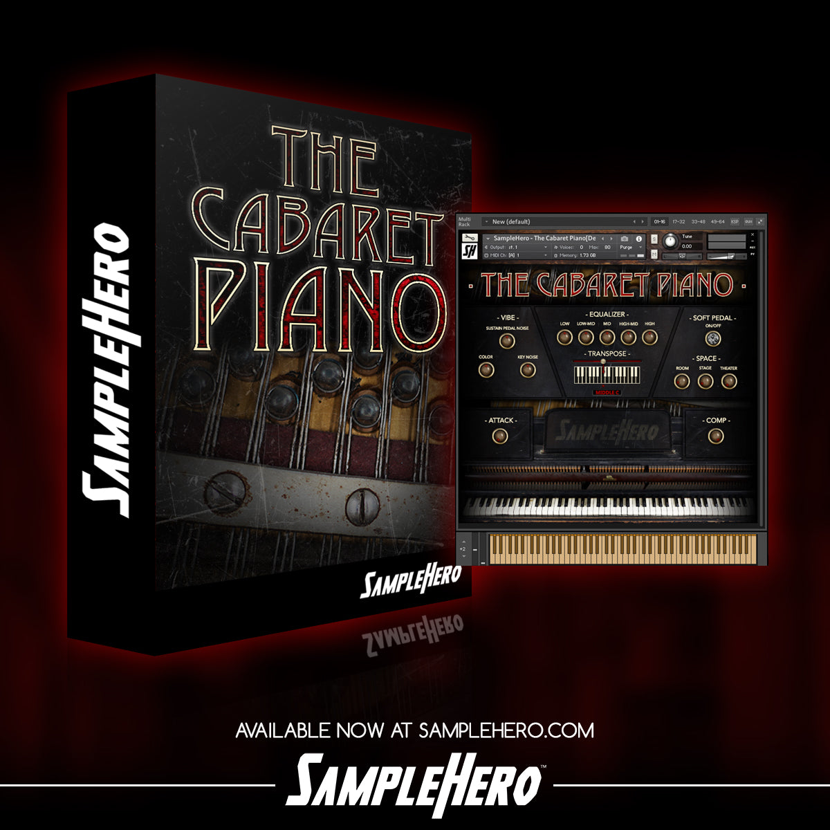 [1940歌舞表演钢琴]SampleHero The Cabaret Piano [KONTAKT]（3.17GB）插图