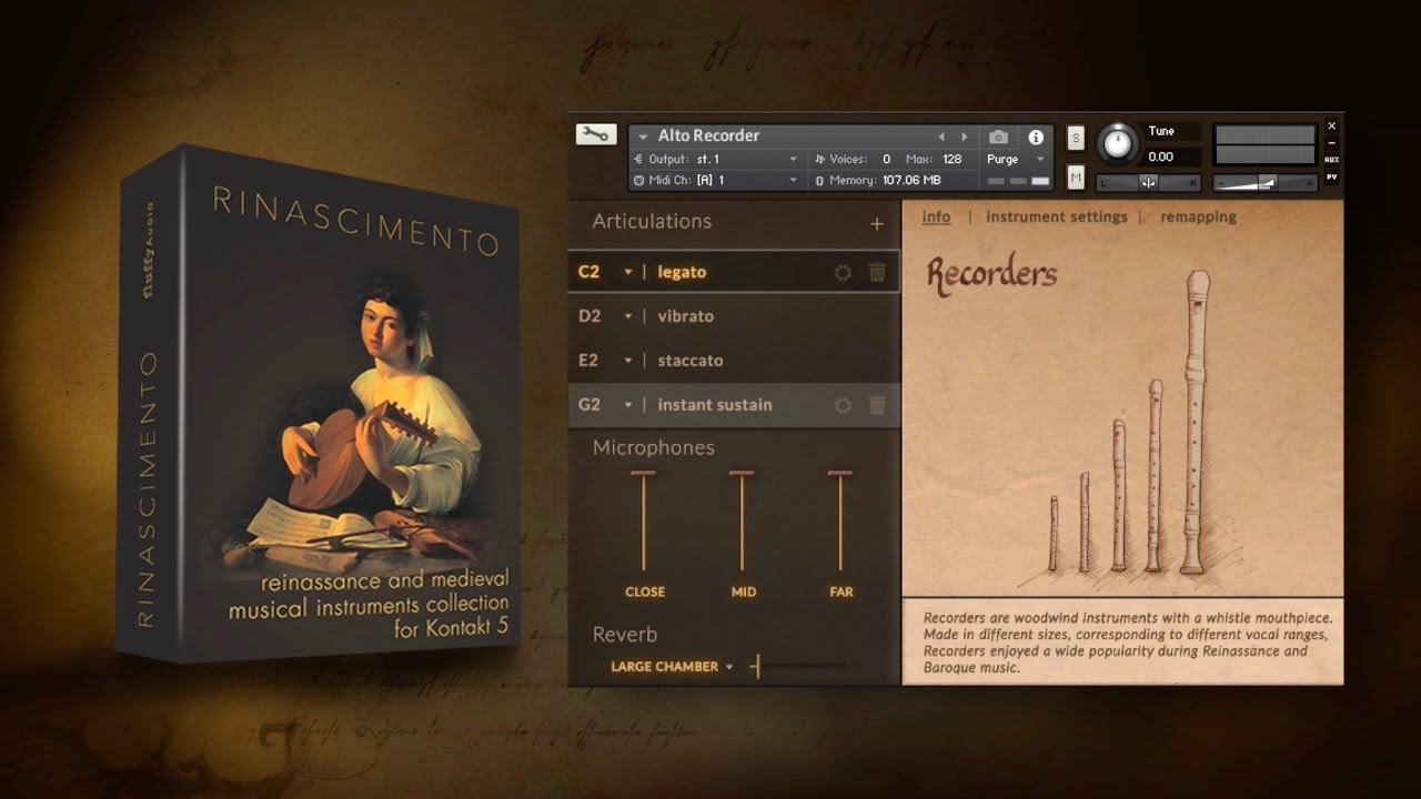 [中世纪和文艺复兴时期的乐器]Fluffy Audio Rinascimento v1.1 [KONTAKT]（29.04GB）插图