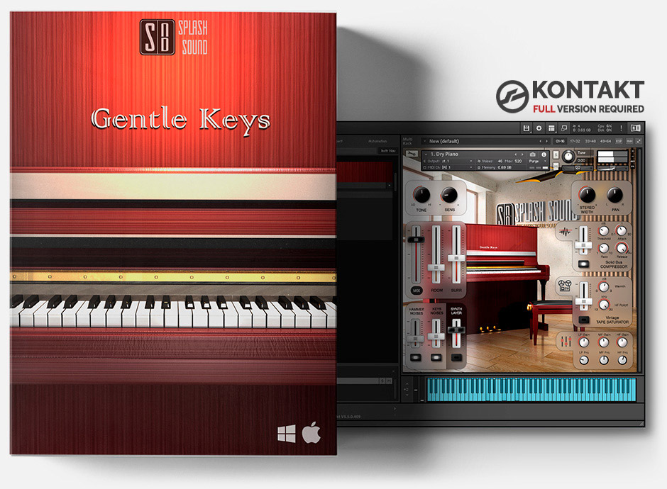 Splash Sound Gentle Keys v1.1.01 [KONTAKT]（895 MB）插图
