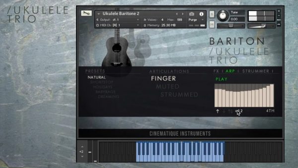 [尤克里里三重奏]Cinematique Instruments Ukulele Trio v2 [KONTAKT]（328MB）