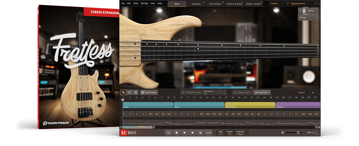 [EZbass扩展]Toontrack Fretless EBX v1.0.2 Update & SOUNDBANK [WiN, MacOS]（369.7MB）插图