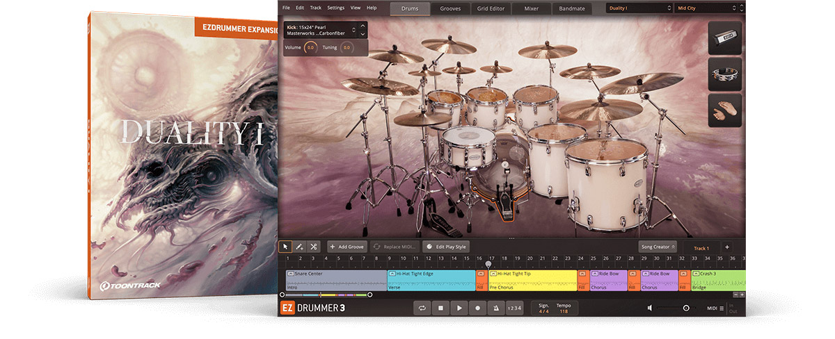 [EZDrummer, SuperiorDrummer扩展]Toontrack Duality I EZX（3.71GB）插图