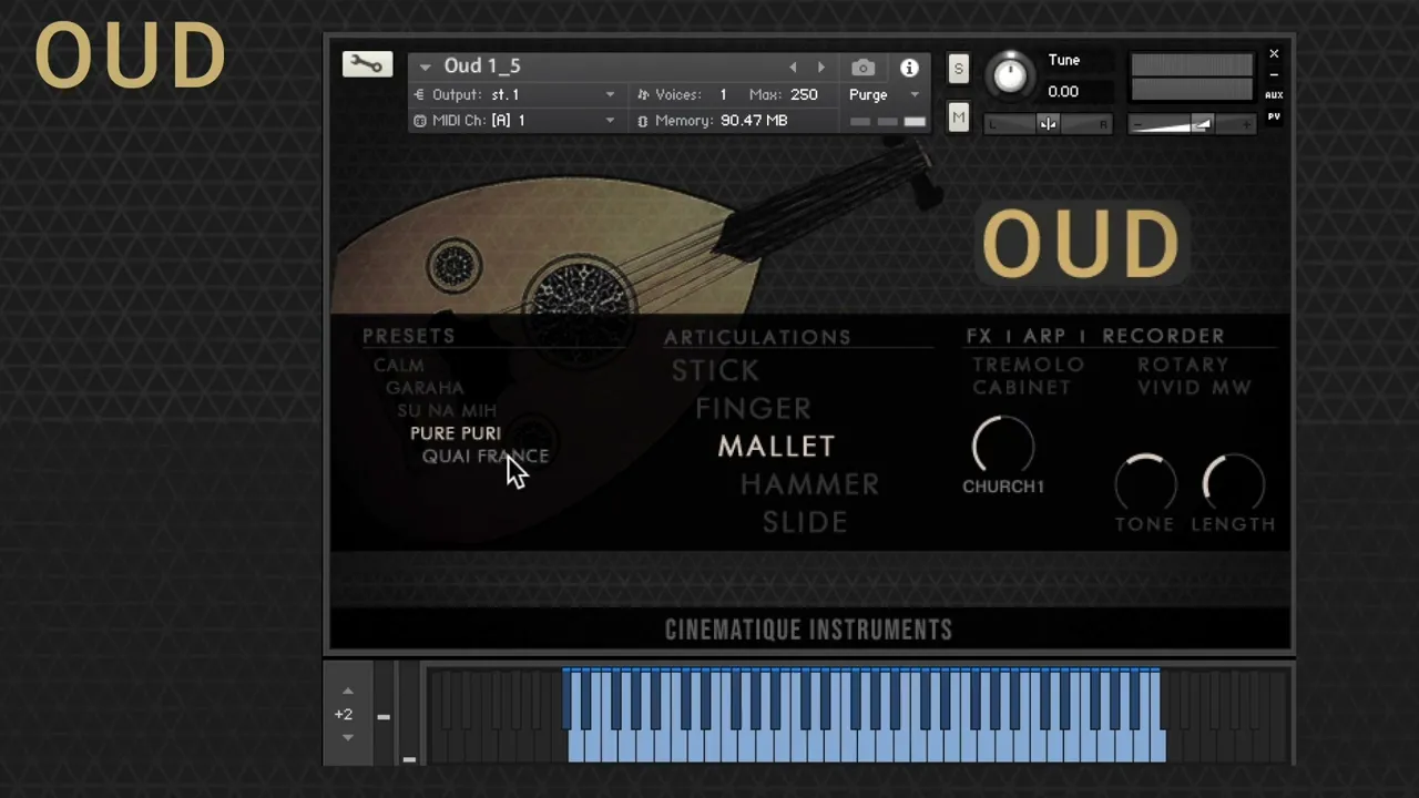 [传统波斯乐器乌德琴]Cinematique Instruments Oud v1.5 [KONTAKT]（488MB）插图1