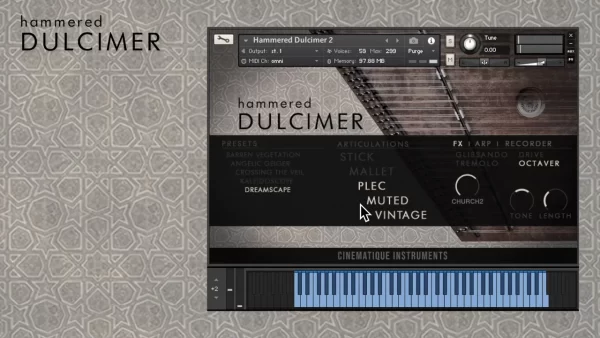 [德西玛扬琴]Cinematique Instruments Hammered Dulcimer v2 [KONTAKT]（937MB）