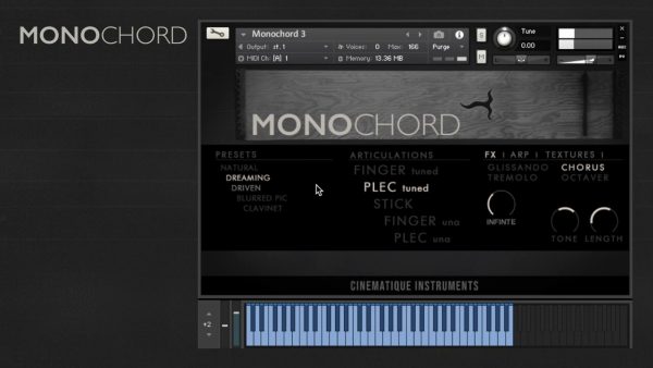 [单弦琴]Cinematique Instruments Monochord v2.5 [KONTAKT]（148MB）