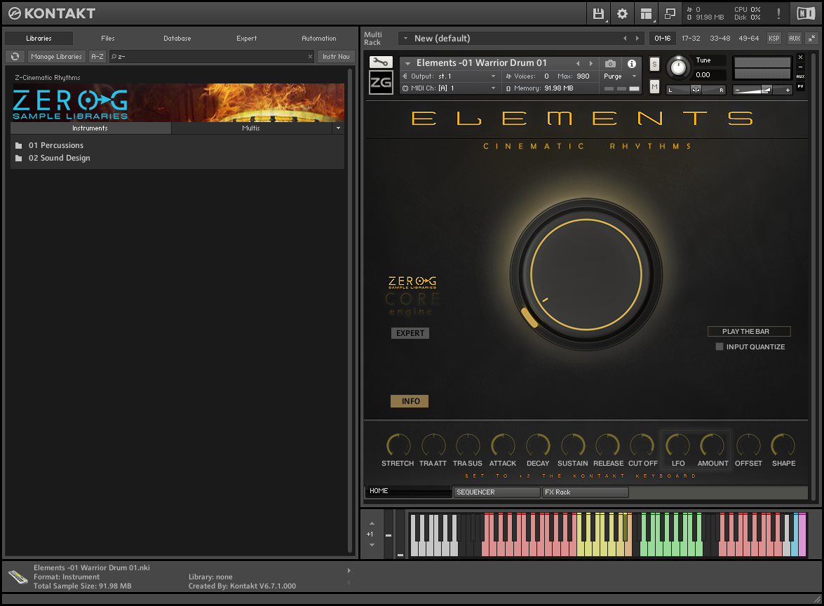 [电影配乐部落和武士打击]Zero-G Elements – Cinematic Rhythms [KONTAKT]（7.46GB）插图