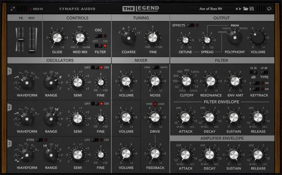 Synapse Audio The Legend v1.4.3 [WiN, MacOS]（268MB）