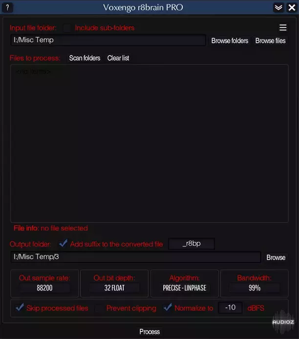 [采样率转换工具]Voxengo r8brain PRO v2.10-TCD (cameo V.R) [WiN]（3.4MB）插图