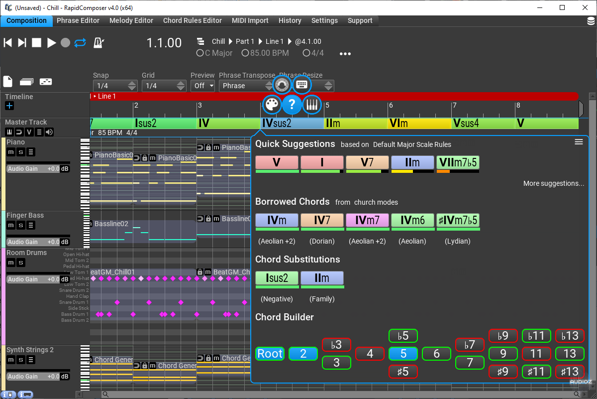 [作曲辅助软件] Music Developments Rapid Composer 4 v4.6.2 Incl Keygen-R2R [WiN]（53.2MB）插图