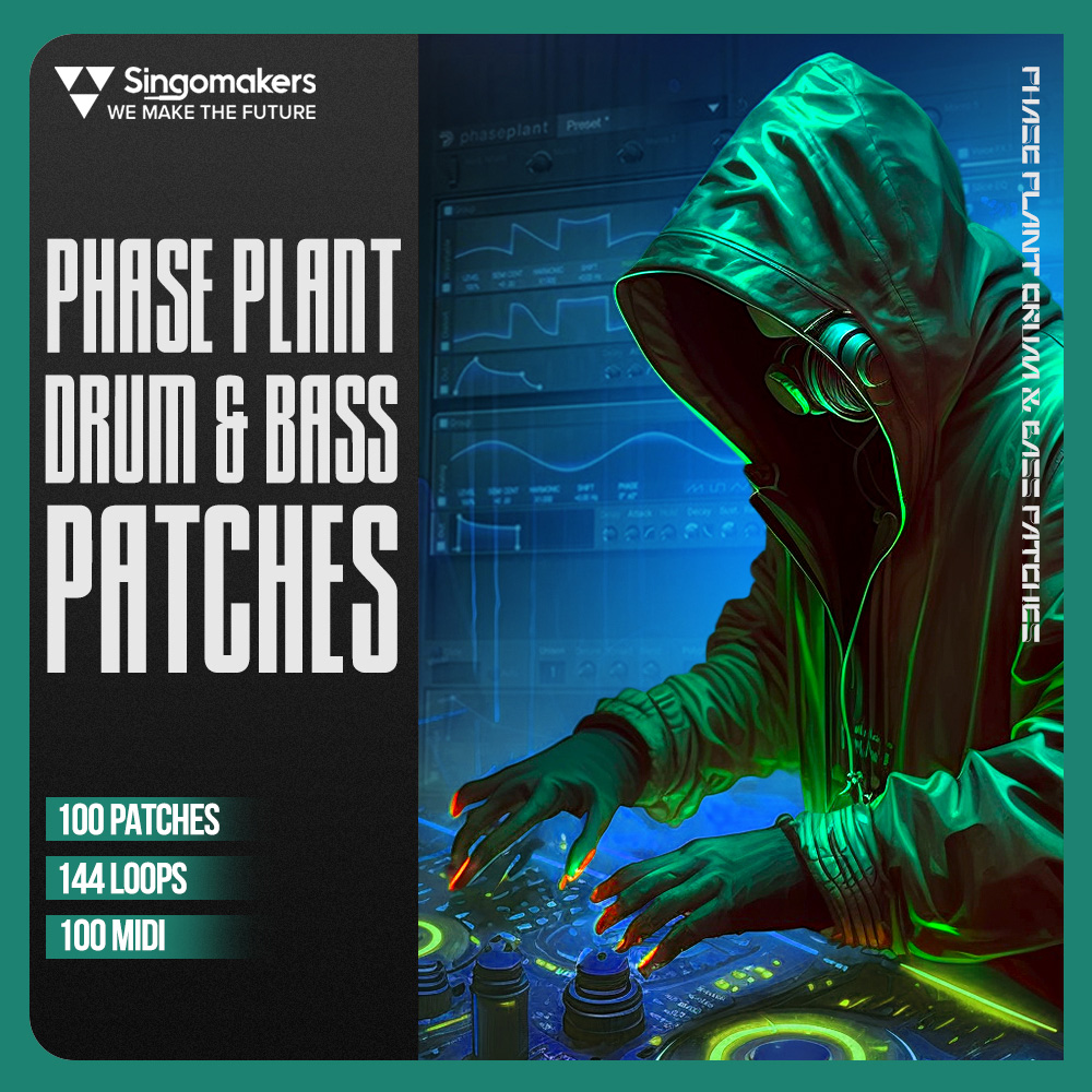 Singomakers Phase Plant Drum and Bass Patches WAV MiDi Plant Presets（419.50MB）插图