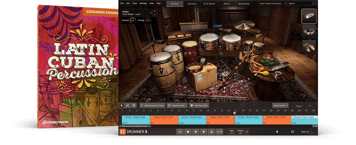 [EZDrummer扩展] Toontrack Latin Cuban Percussion EZX Library v1.0.2 (2.92GB)插图