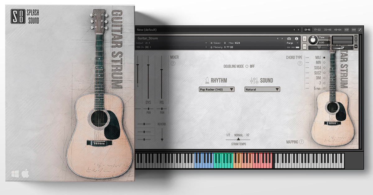 [扫弦吉他音源] Splash Sound Guitar Strum [KONTAKT]（9.69GB）插图