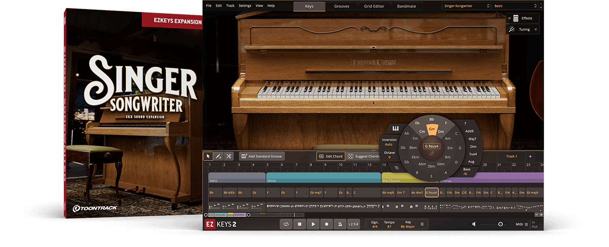 [EZ Keys 2钢琴扩展] Toontrack Singer-Songwriter EKX v1.0.0 [EKX]（1.43GB）插图