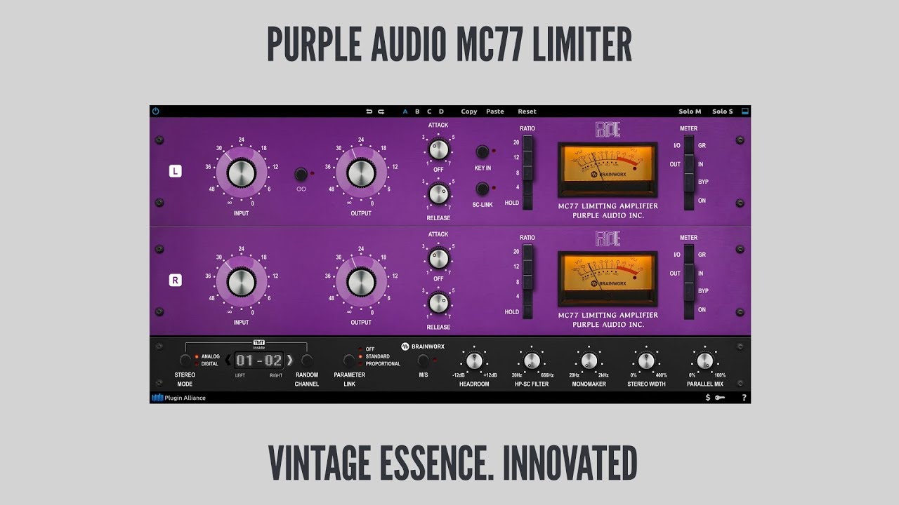[插件联盟1176场效应管压缩器] Plugin Alliance Brainworx Purple Audio MC77 [MacOS, WiN]（43.7MB）插图