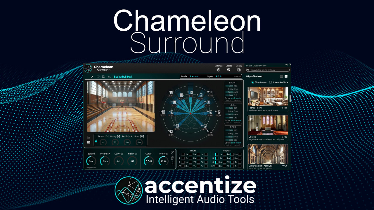 [Atmos混响效果器插件] Accentize Chameleon Surround v1.0.2 [WiN]（15MB）插图
