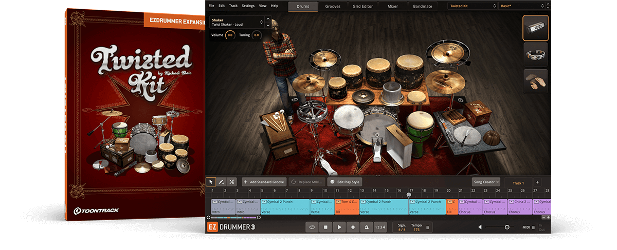 [EZDrummer扩展流行摇滚] Toontrack EZX Twisted Kit v1.5.2 (SOUNDBANK)（749MB）插图