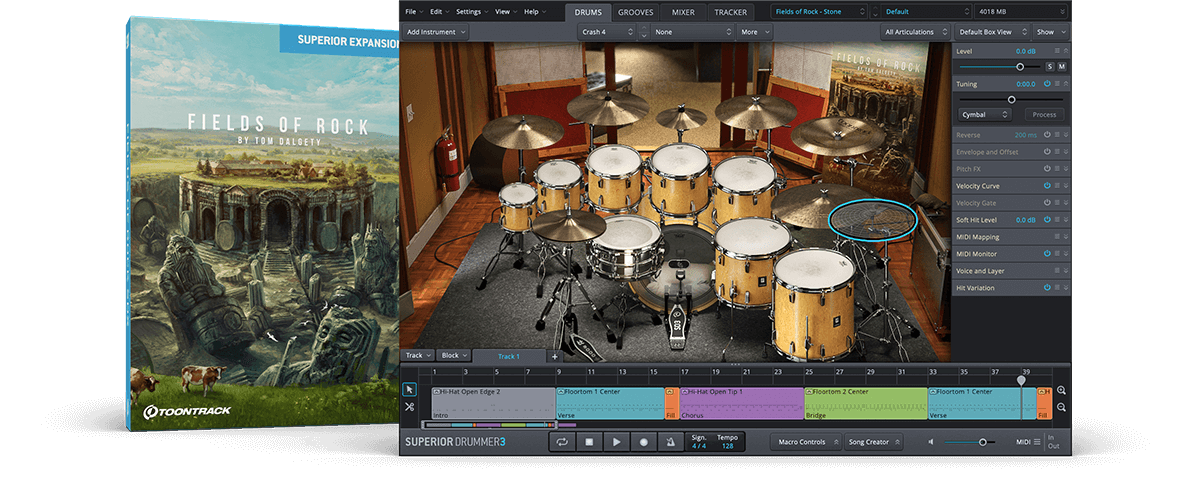 [Superior Drummer扩展] Toontrack Fields Of Rock SDX (SOUNDBANK) v1.0.4（150.6GB）插图