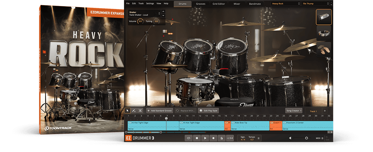 [EZDrummer,Superior Drummer扩展重金属] Toontrack Heavy Rock EZX (SOUNDBANK)（7.84GB）插图