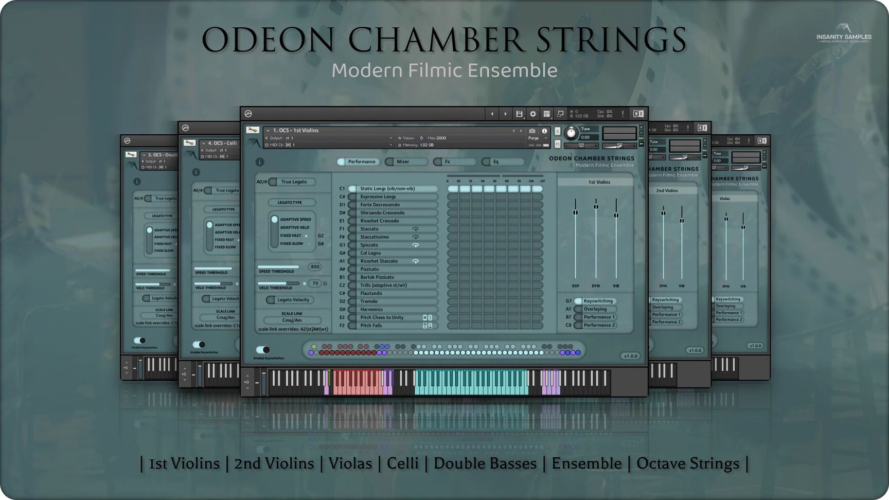 [现代弦乐室内乐团音源] Insanity Samples Odeon Chamber Strings v1.0.2 [KONTAKT]（21.5GB）插图