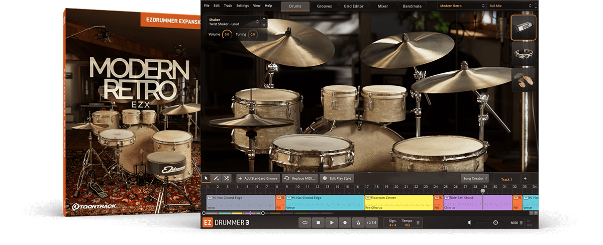 [Superior Drummer扩展 , EZDrummer扩展] Toontrack Modern Retro EZX v1.0.1（6.3GB）插图