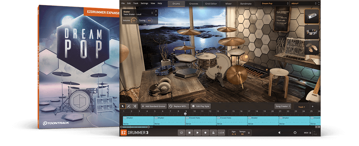 [Superior Drummer扩展EZDrummer扩展] Toontrack Dream Pop EZX v1.0.1 [WiN, MacOS]（1GB）插图