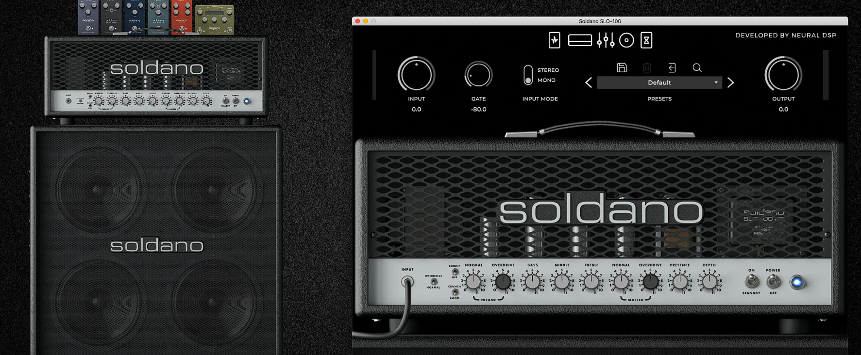 [美式高增益传奇放大器插件] Neural DSP Soldano SLO-100 X v1.0.0 U2B FIXED [MacOS]（340.12MB）插图