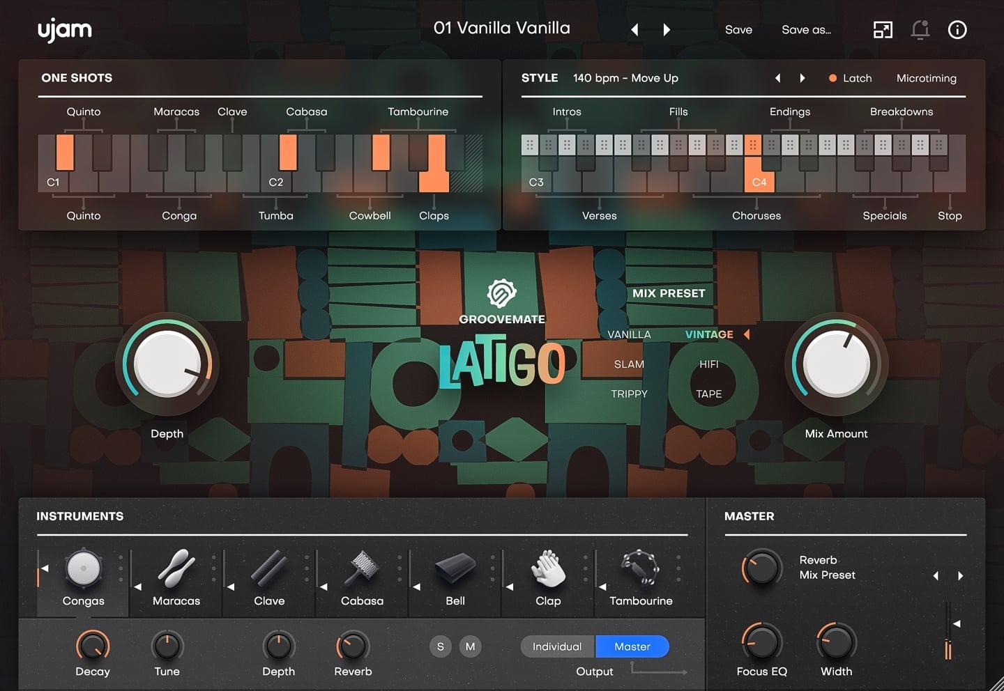 [拉丁打击乐乐器插件] UJAM Groovemate LATIGO v1.0.0 [WiN]（666.9MB）插图
