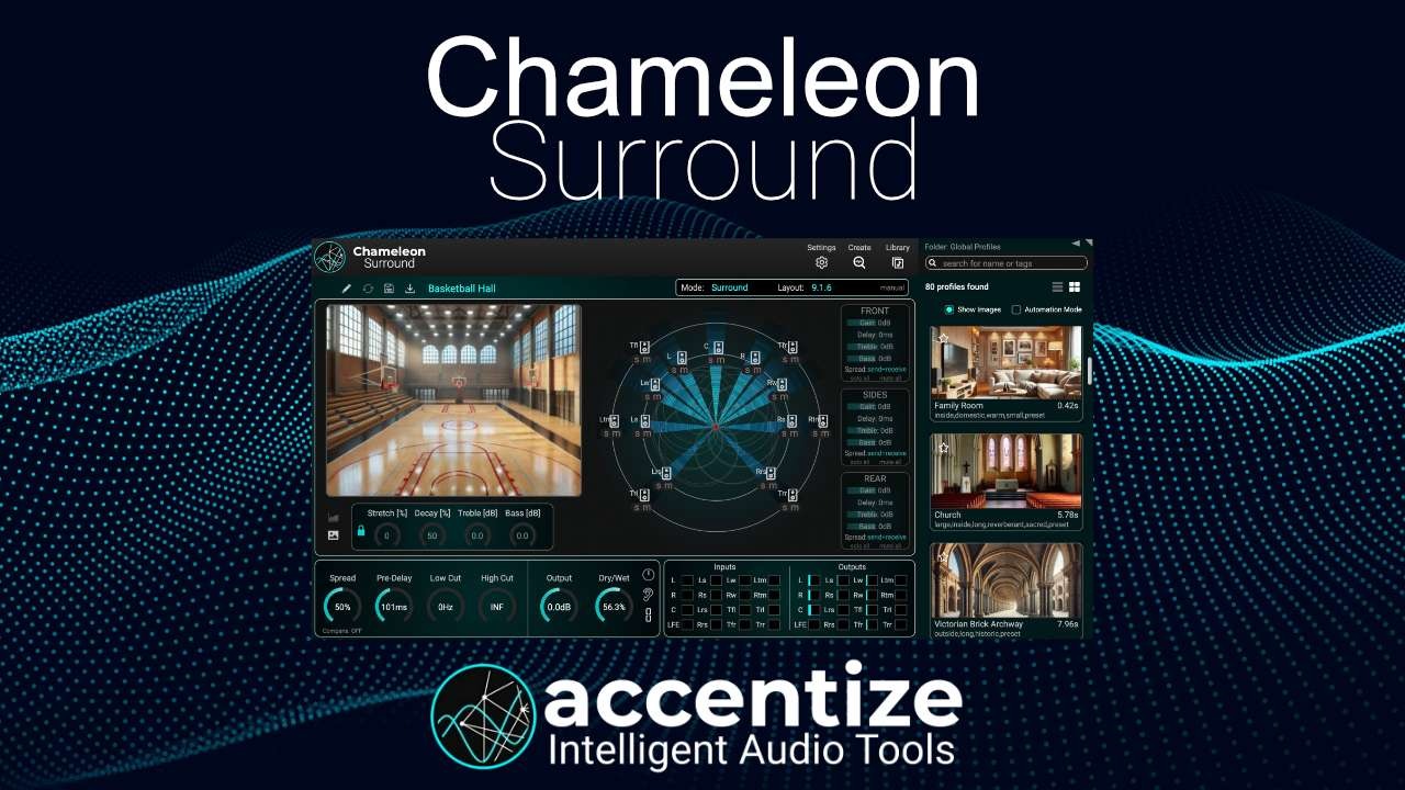 [环绕声混响插件] Accentize ChameleonSurround v1.1.3 U2B [MacOS]（63MB）插图