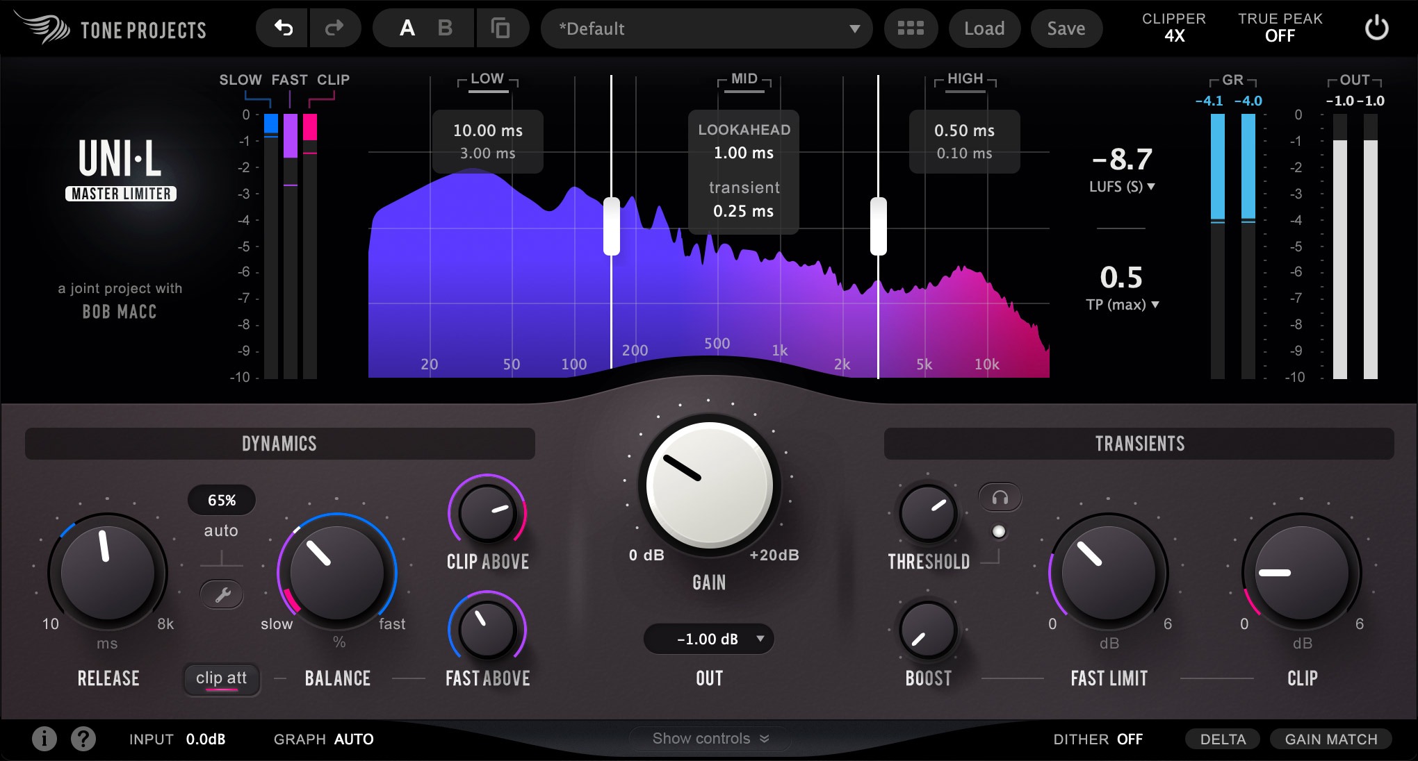 [响度清晰度现代母带处理限制器插件] Tone Projects Uni-L v1.0.0 [WiN,MacOS]（49.1MB）插图