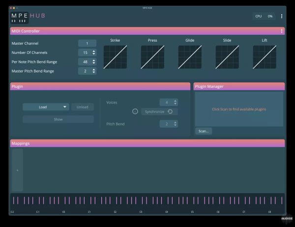 [MIDI桥接辅助插件] MPE HUB v1.0.1 [WiN, MacOS]（40.97MB）