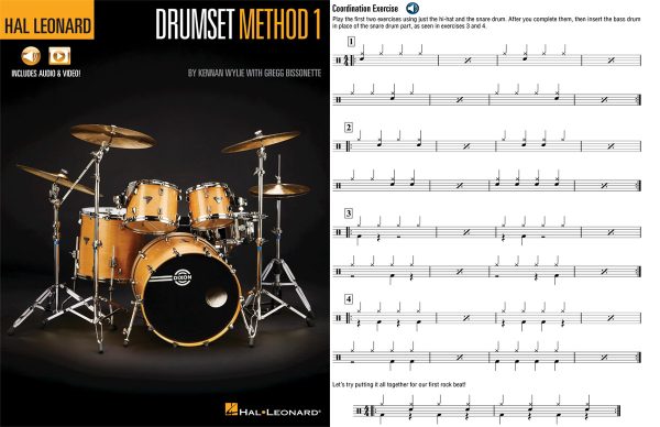 Hal Leonard Drumset Method Book 1 by Kennan Wylie Gregg Bissonette [PDF, MP3]（258MB）
