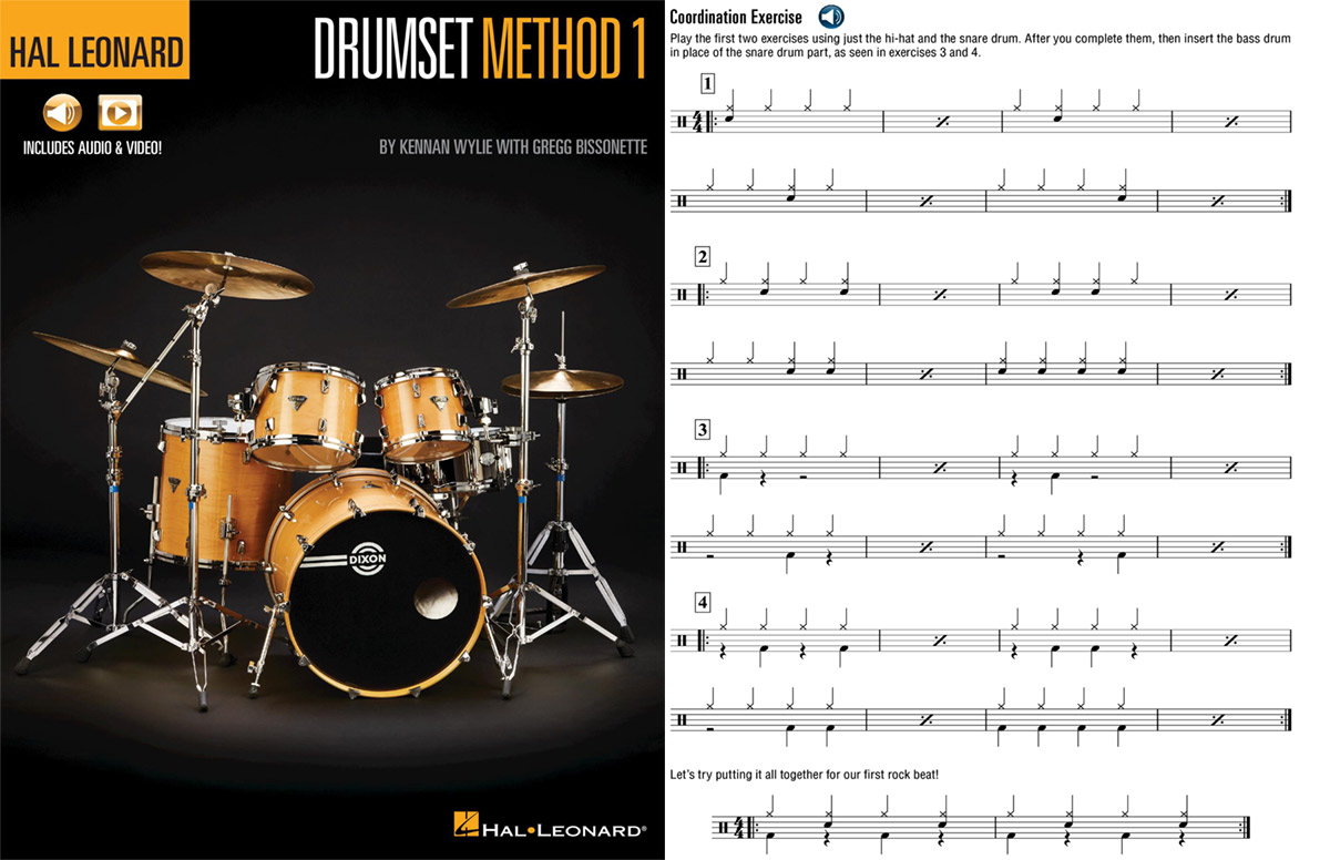Hal Leonard Drumset Method Book 1 by Kennan Wylie Gregg Bissonette [PDF, MP3]（258MB）插图