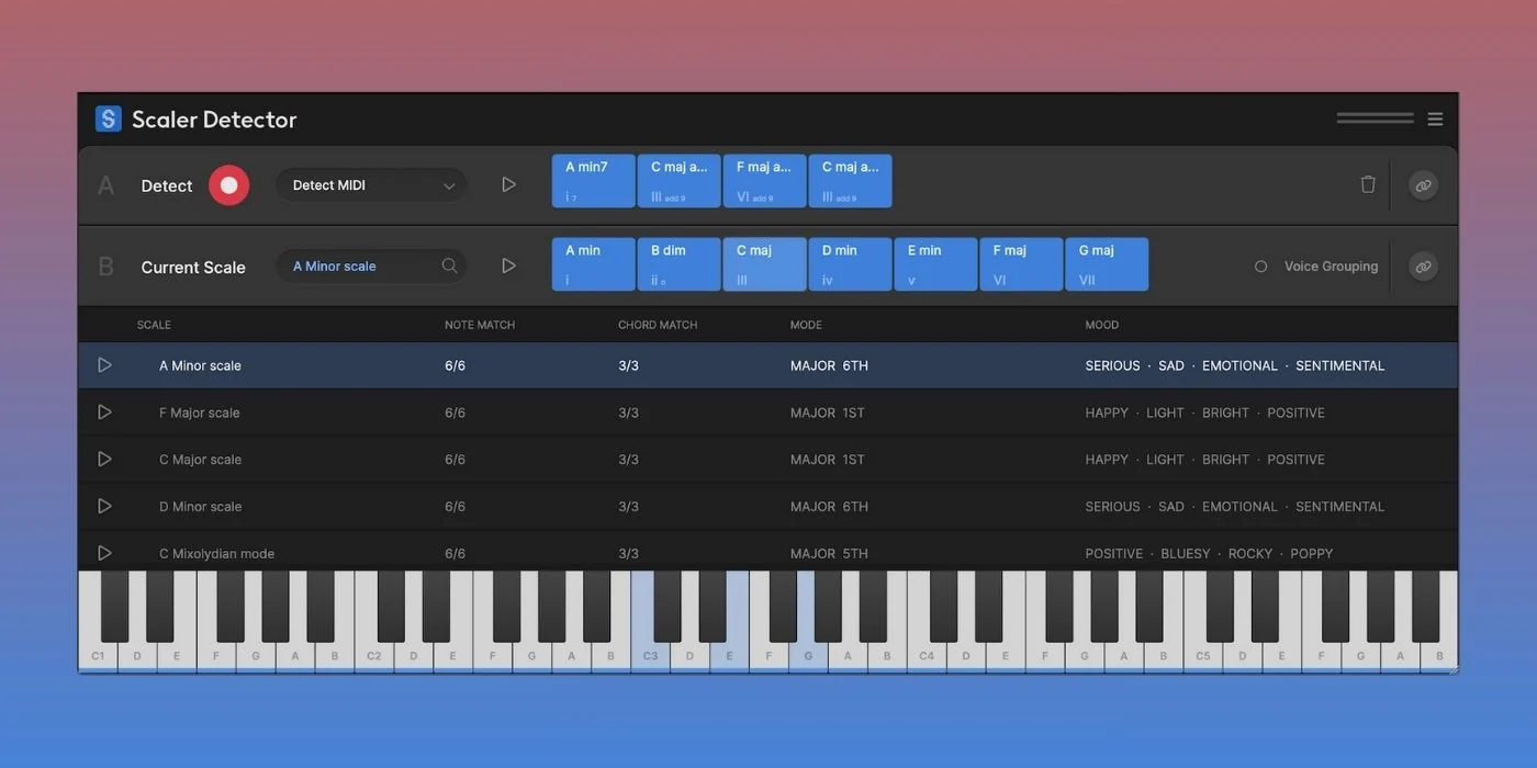 [和弦调性音阶识别检测工具] Scaler Music Scaler Detector v1.1.0 [WiN]（49.3MB）插图