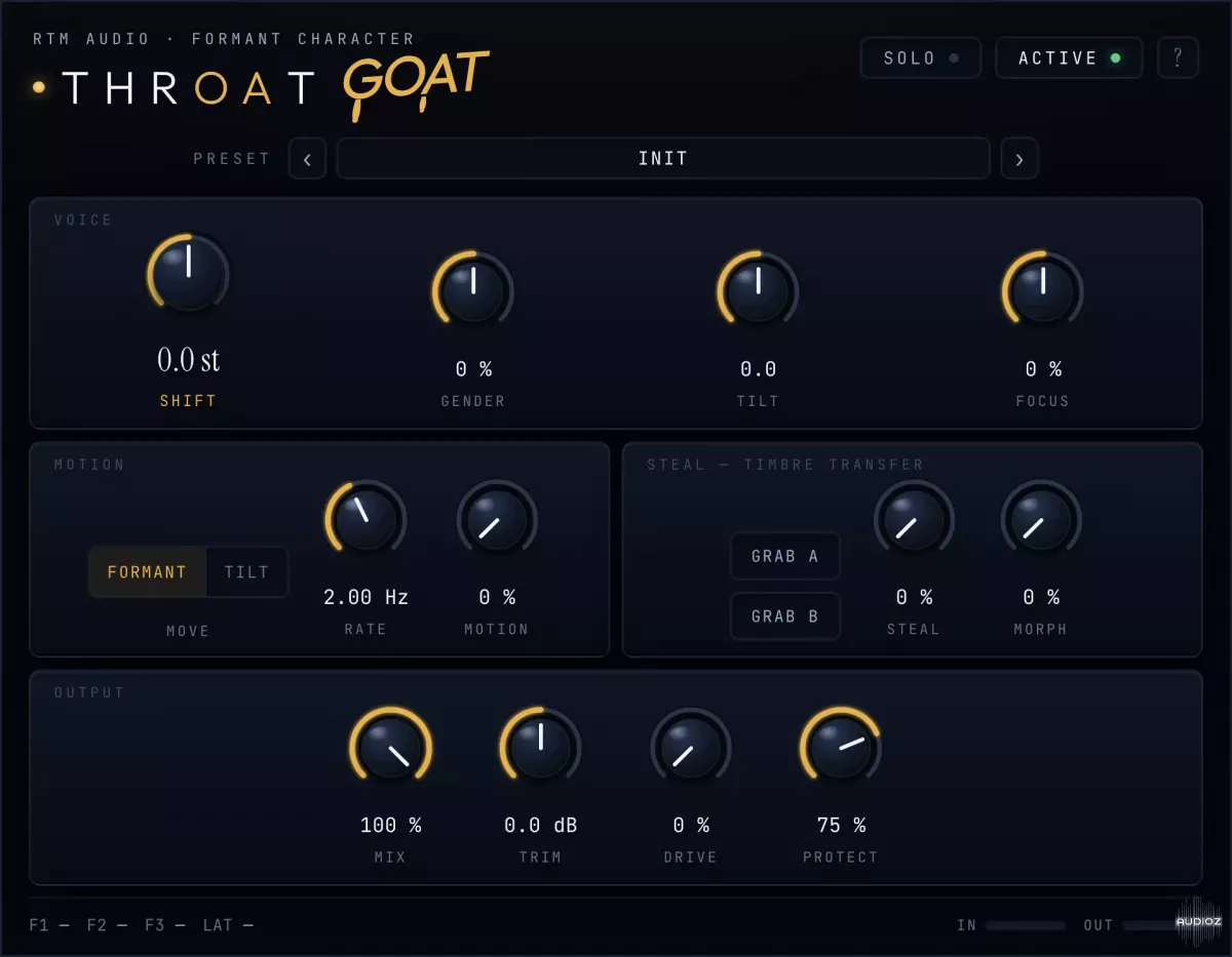 [人声共振峰塑形插件] RTM Audio Throatgoat v1.0.2 U2B [MacOSX]（12.2MB）插图