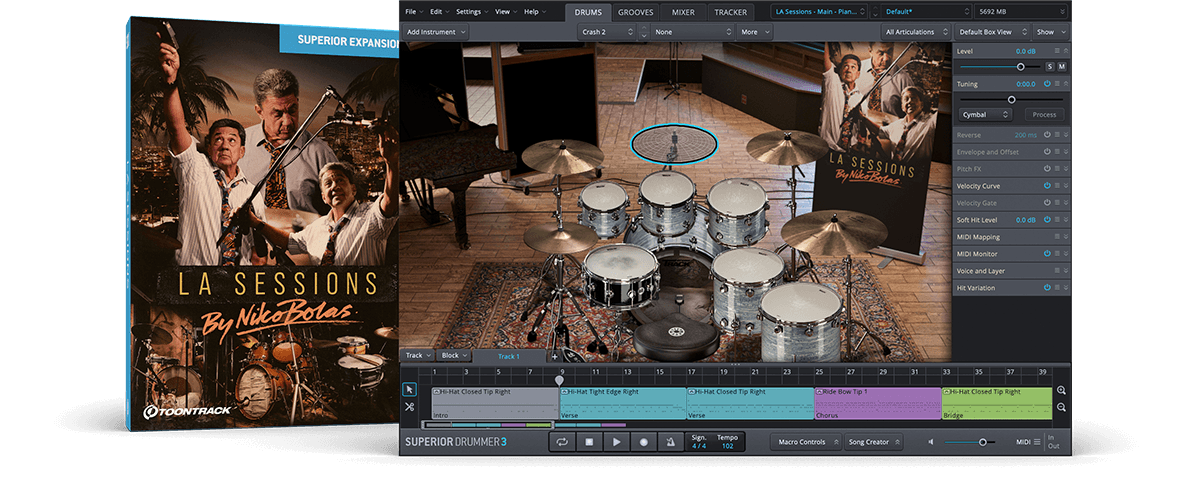 [Superior Drummer 3扩展MiDi] Toontrack LA Sessions SDX MIDI [MiDi] [WiN, MacOSX]（13MB）插图